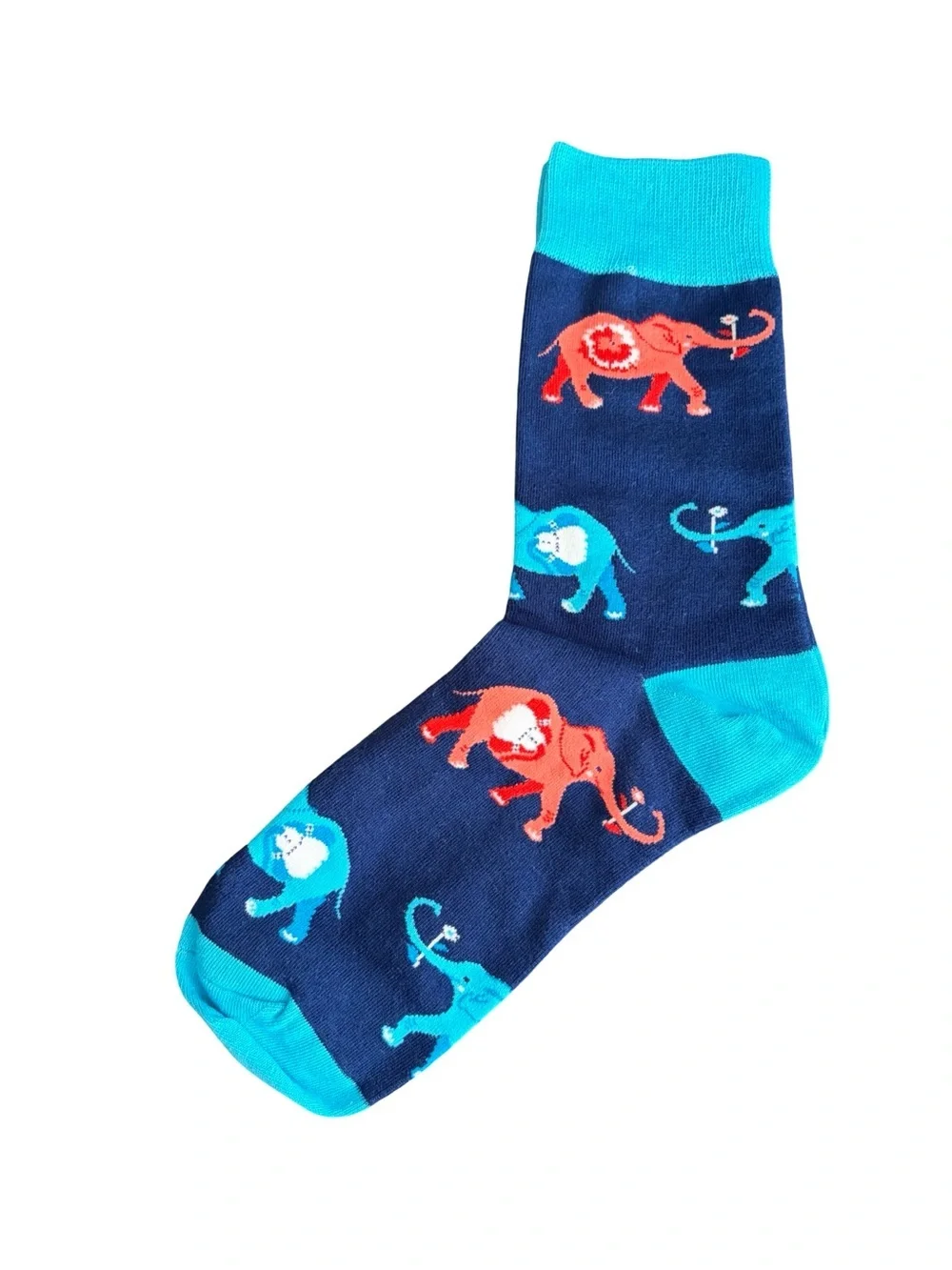 Blue Elephant Novelty Socks Womens Size 8-12